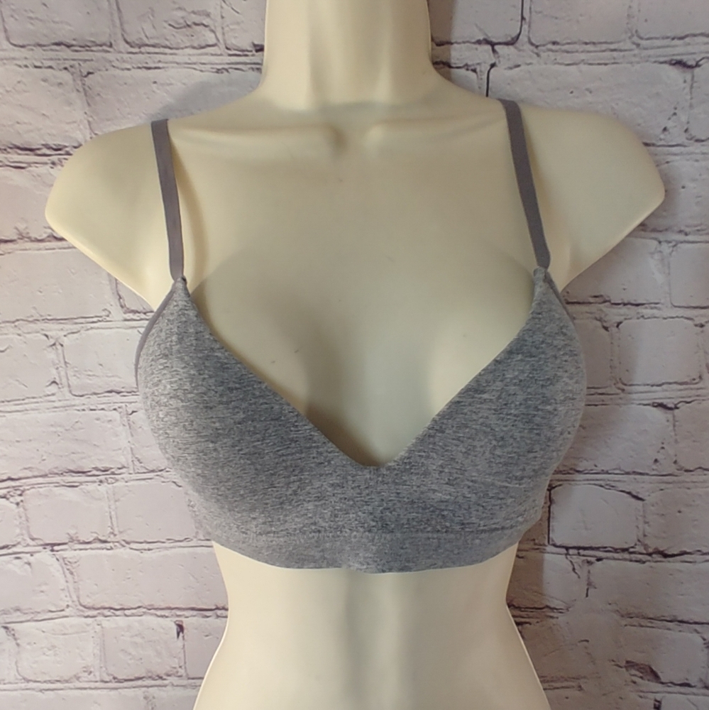 ThirdLove Form Seamless V Neck Sports Bra XS Heather Grey